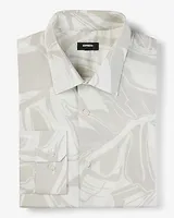 Slim Marbled Stretch 1Mx Dress Shirt Gray Men's S