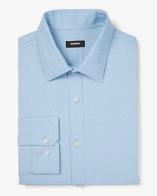 Slim Mini Windowpane Wrinkle-Resistant Performance Dress Shirt Men's Tall