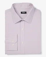 Slim Mini Windowpane Wrinkle-Resistant Performance Dress Shirt Purple Men's XXL Tall