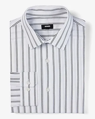 Slim Striped Stretch 1Mx Dress Shirt Blue Men's Tall