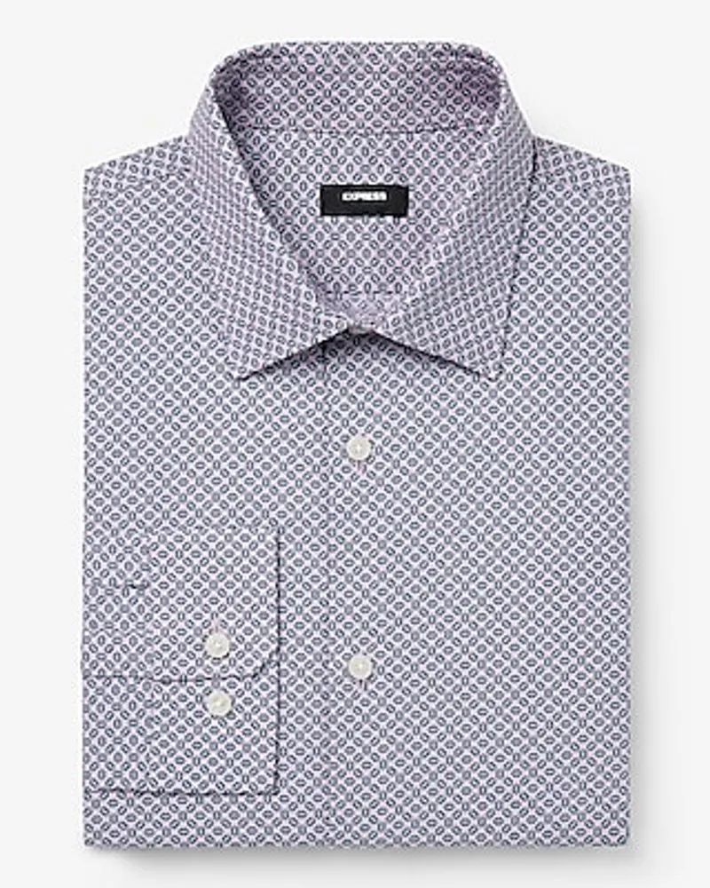 Slim Mini Geo Print Stretch 1Mx Dress Shirt