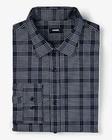 Slim Plaid Wrinkle-Resistant Performance Dress Shirt Men's Tall