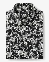 Slim Floral Stretch 1Mx Dress Shirt Black Men