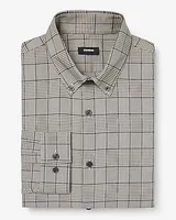 Slim Plaid Flannel 1Mx Dress Shirt Men's