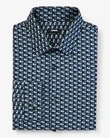 Extra Slim Geo Print Stretch 1Mx Dress Shirt Men