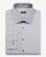 Big & Tall Extra Slim Dot Print Stretch 1Mx Dress Shirt Neutral Men's XXL