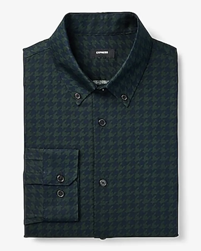 Home | Express Extra Slim Houndstooth Stretch 1Mx Dress Shirt Green Men's  XXL Tall at Plaza Las Americas in San Juan, PR