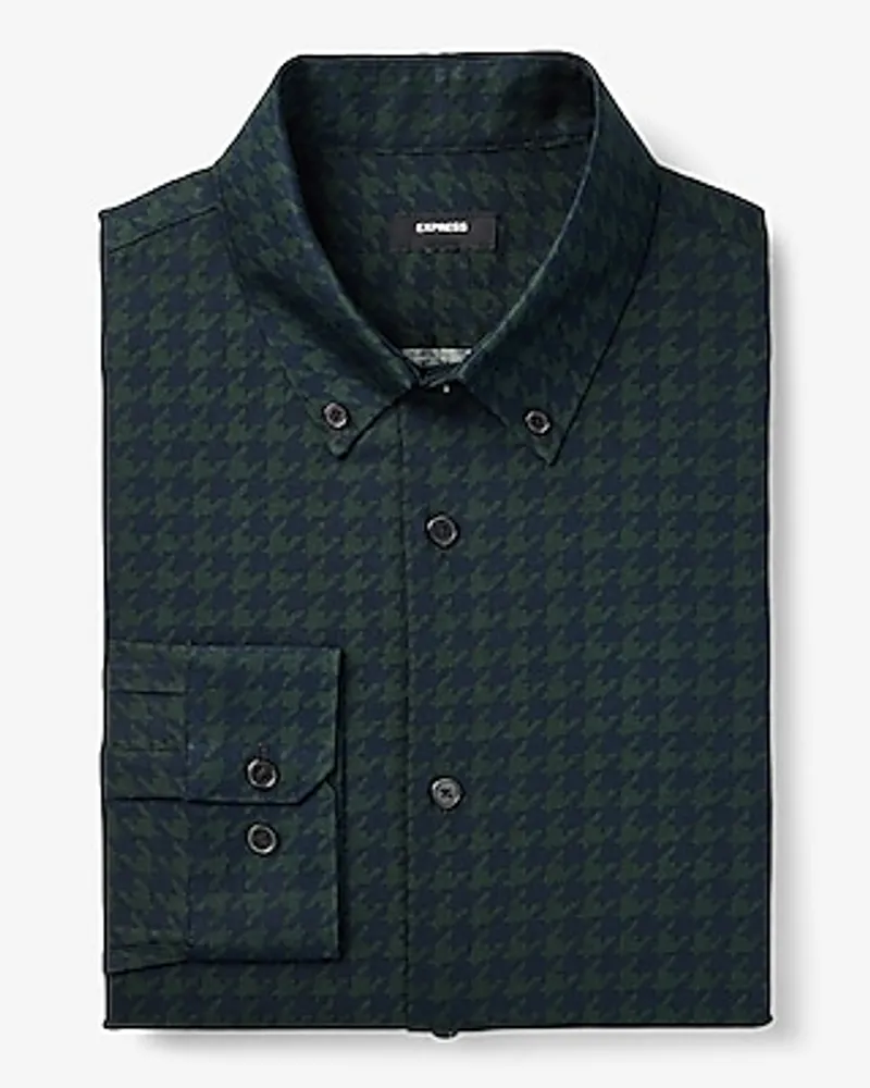 Slim Houndstooth Stretch 1Mx Dress Shirt