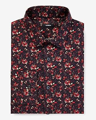 Slim Floral Print Stretch 1Mx Dress Shirt