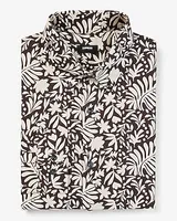 Slim Abstract Floral Print Stretch 1Mx Dress Shirt