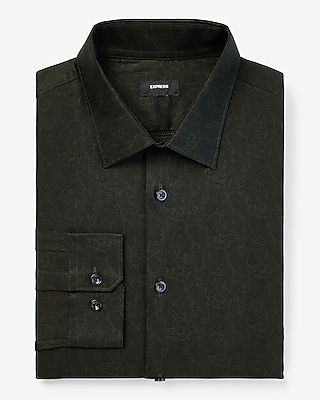 Slim Paisley Print Stretch 1Mx Dress Shirt