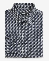 Slim Geo Print Stretch 1Mx Dress Shirt Men's