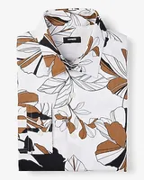 Slim Floral Herringbone Stretch 1Mx Dress Shirt