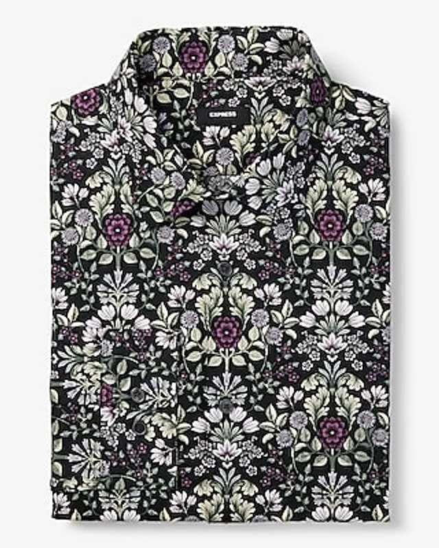 express dress shirts slim fit Express Dress Shirt Mens M Slim Fit White Button Up Stretch Cotton Blend Gray