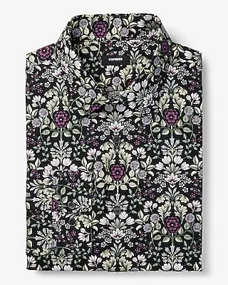 Slim Floral Motif Stretch 1Mx Dress Shirt Men's