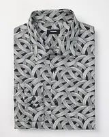 Extra Slim Woven Abstract Stretch 1Mx Dress Shirt