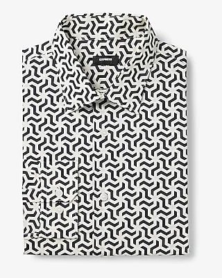 Classic Abstract Geo Stretch 1Mx Dress Shirt