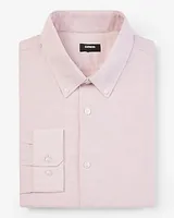 Slim Solid Linen-Cotton Blend Stretch 1Mx Dress Shirt Pink Men's