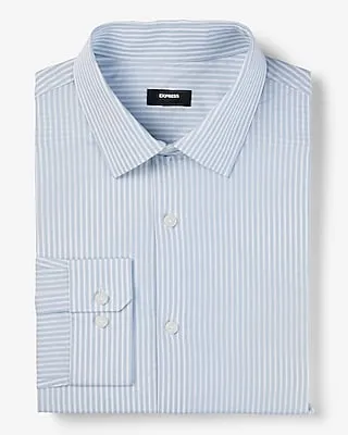 Slim Striped Stretch 1Mx Dress Shirt Blue Men's Tall