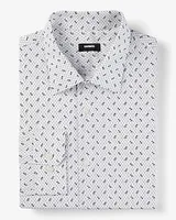 Slim Leaf Dot Print Stretch 1Mx Dress Shirt