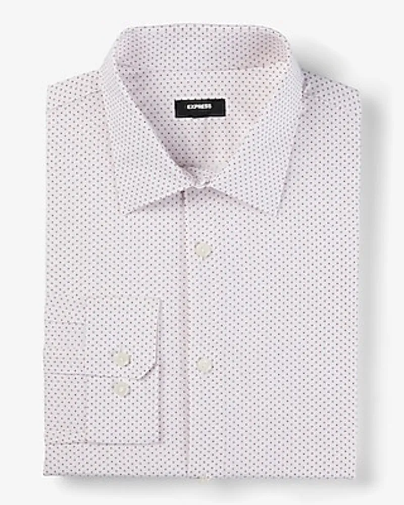 Slim Dot Print Stretch 1Mx Dress Shirt