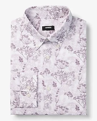 Slim Layered Floral Stretch 1Mx Dress Shirt