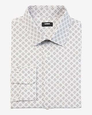 Slim Dot Print Stretch 1Mx Dress Shirt