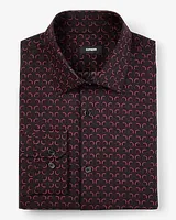 Slim Circle Geo Print Stretch 1Mx Dress Shirt Men's Tall