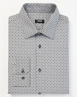 Extra Slim Geo Print Stretch 1Mx Dress Shirt