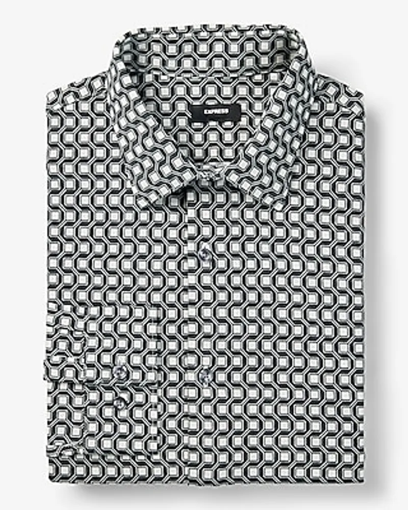 Geometric print long dress - L