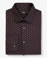 Slim Geo Print Stretch 1Mx Dress Shirt Men's