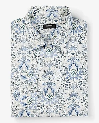 Classic Floral Motif Stretch 1Mx Dress Shirt