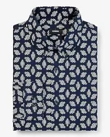 Slim Geo Print Stretch 1Mx Dress Shirt Men