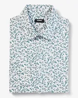 Slim Floral Stretch 1Mx Dress Shirt White Men's XS