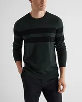 Striped Crew Neck Merino Wool Sweater