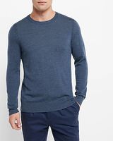 Big & Tall Merino Wool Crew Neck Sweater Blue Men's XXL