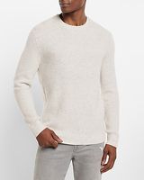 Wool-Blend Crew Neck Sweater White Men's XXL Tall