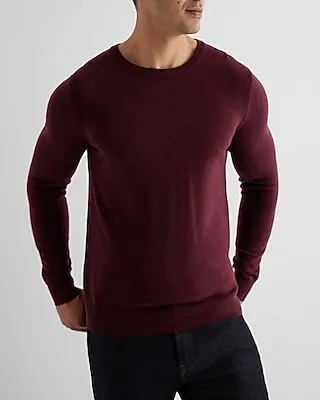 Crew Neck Merino Wool Sweater Red Men's