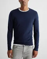 Big & Tall Crew Neck Merino Wool Sweater Men's XXL