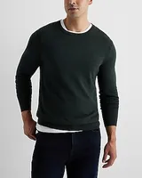 Crew Neck Merino Wool Sweater Green Men's XXL Tall