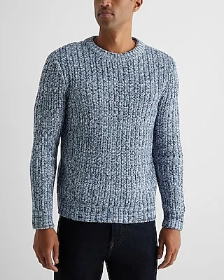 Cotton-Blend Chunky Ribbed Sweater