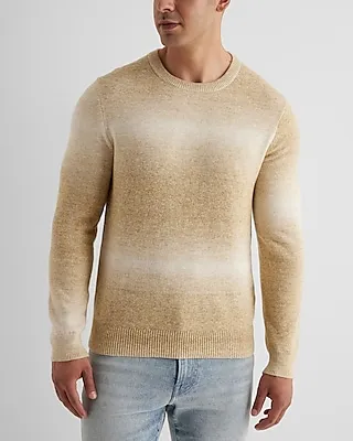 Ombre Stripe Cotton Crew Neck Sweater Multi-Color Men's S