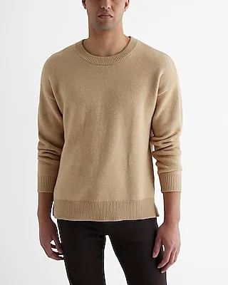 Fuzzy Crew Neck Sweater Neutral Men's