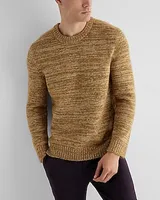 Textured Marled Crewneck Sweater Green Men