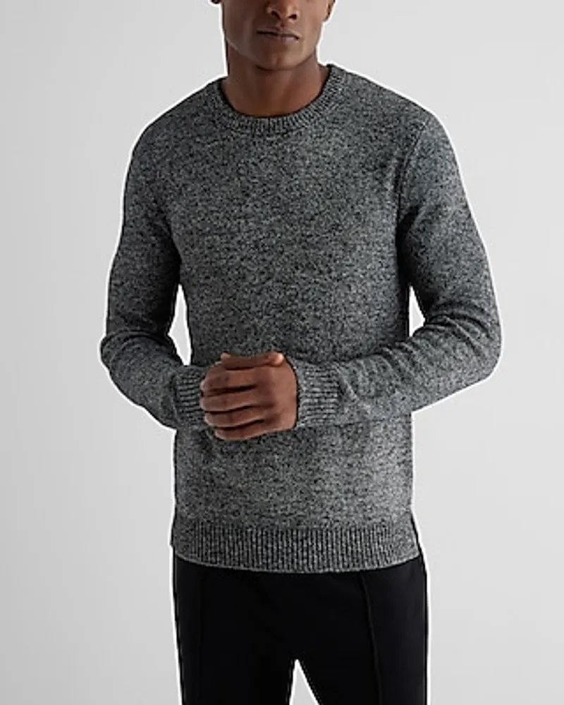 Express Flecked Cotton-Blend Crew Neck Sweater Black Men\'s XS | CoolSprings  Galleria