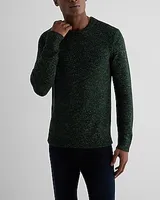 Flecked Cotton-Blend Crew Neck Sweater