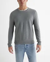 Cotton Textured Stitch Crew Neck Sweater Men's Tall