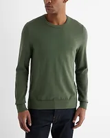 Crew Neck Perfect Pima Cotton Sweater Green Men's XL