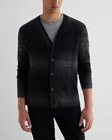 Big & Tall Ombre Striped Cotton-Blend Cardigan Black Men's XXL