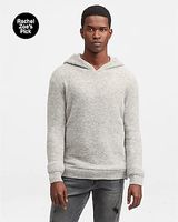 Solid Hooded Popover Wool-Blend Sweater Gray Men's S